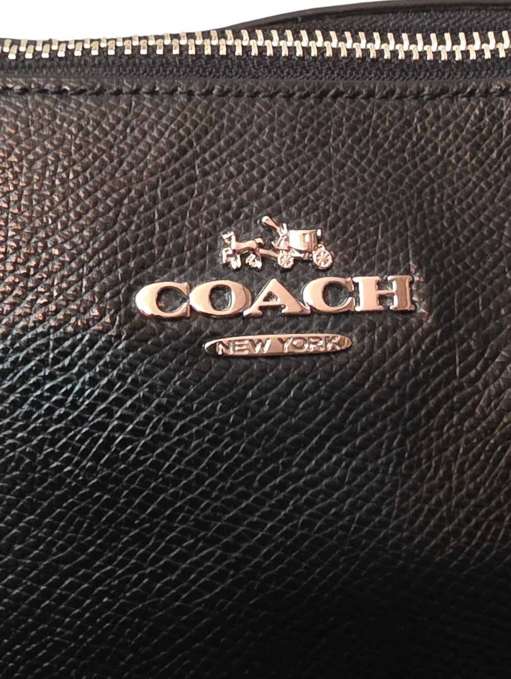 Coach Ava Tote F38308 Black Multi Leather Snake Embossed Trim Shoulder Bag - Picture 2 of 16
